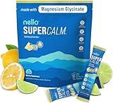 Nello Supercalm Drink Mix - Ashwagandha KSM 66, Magnesium Glycinate & L-Theanine Supplement, Vitamin D3 - Ashwagandha Root Extract - Focus and Relaxation Support (20 Travel Packets) - Lemon Lime
