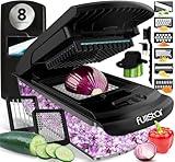 Fullstar Vegetable Chopper and Spiralizer - Food Chopper with Container, Fruit Slicer, Kitchen Gadgets & Accessories, Home Essentials (All in 1, Black)
