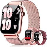 Trendia Smart Watches for Women, 1.83" HD Fitness Tracker (Answer/Make Calls), 120+ Sport Modes with Heart Rate/Sleep Monitor, IP68 Waterproof, Fitness Watch for iOS Android, Rose Gold