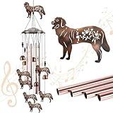 AlgoELF Golden Retriever Dog Wind Chimes for Outside, 35 Inch Handmade Metal Windchimes, Birthday, Dog Gifts for Women, Men, Mom, Grandma, Windchimes Outdoors for Yard Dog Decor