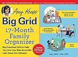 Amy Knapp's Big Grid Family Organizer Wall Calendar: 17-Month Giant Fridge Calendar for Mom with 225+ Stickers (Hanging Family Plan Calendar, Aug 2020 - Dec 2021)