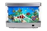 Lightahead Sensory Artificial Aquarium Lamp – LED Virtual Fake Fish Tank with Moving Marine Life Animation Ocean in Motion– Relaxing Ocean Scene Night Light for Kids and Adults (Marine Life A)