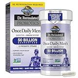 Garden of Life Probiotics for Men Dr Formulated 50 Billion CFU 15 Probiotics for Digestive Health + Organic Prebiotic Fiber for Colon & Immune Support, Daily Gas Relief, Shelf Stable, 30 Capsules