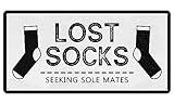 Lost Socks Seeking Sole Mates Vintage Laundry Room Signs Retro Laundry Metal Signs Wall Decor 12 x 6 Inch Laundry Rules Hanging Printed Decor for Home（grey）
