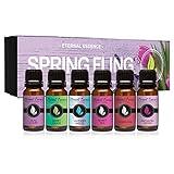 Eternal Essence Oils Spring Fling Set of 6 Premium Fragrance Oils - Includes Sweet Grass, Lilac & Lilies, Lavender Breeze, Sweet Pea, Honeysuckle and Enchanted Orchid Scented Oils - 10ML