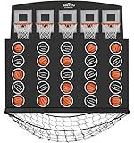 SWOOC Games - Low Post Lineup™ | Wall Mounted Giant Basketball 4 In A Row w/ 5+ Games | Basketball Hoop For Room Wall Games | Game Room Games | Mini Basketball Hoop Indoor Connect | Four In A Row Game