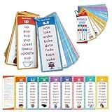 Lachilly Phonics Word Lists Cards, 117 Groups Phonetic Word Column List, Vocabulary Building Teaching Aids with 900+ Phonics Rhyming Words, Speech Therapy Tools for Toddlers