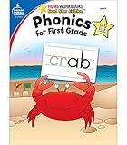 Carson Dellosa Phonics for First Grade Workbook, Consonants, Blends, Digraphs, Vowels, and Word Families Writing Practice, Language Arts Classroom or Homeschool Curriculum (Volume 11) (Home Workbooks)