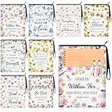 MotiMind 8 Pcs Christian Gifts Bulk Bible Book Covers with Zipper and Pocket for Women Mom Christian Religious Church Bible Study, 11 x 8.7 Inch