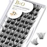 D Curl 14mm DIY Eyelash Extensions C D Curl B&Q LASH Mega Volume Eyelash Extensions Individual Lashes DIY at Home 72 Clusters Lashes (NM-D-14mm)