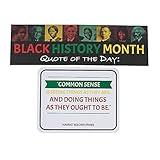 Fun Express Black History Quote of The Day Cardstock Bulletin Board Set, 30 Piece Set, Educational Black History Month Classroom Supplies
