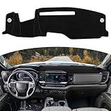 Dash Cover Mat for 2022-2024 2025 Chevy Chevrolet Silverado/GMC Sierra 1500 Accessories, Dashboard Cover Dash Mat for 2024 2025 Silverado & Sierra 2500HD 3500HD Non-Slip Center Console Protector Mat