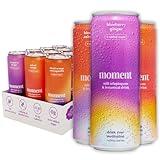 Moment Adaptogen Drink (Shark Tank) | NON-CARBONATED Non Alcoholic Drinks | Mocktails | L-Theanine & Ashwagandha for Calm & Clarity | 0 Added Sugar, 0 Caffeine | 12-pack