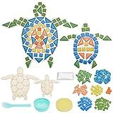 WEBEEDY 2 Set DIY Sea Turtle Mosaic Kit Wall Art Turtle DIY Craft Kit for Adults Patio Yard Pool and Garden Christmas Decor Crafts Gift for Fun Home Activities