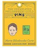 The Unemployed Philosophers Guild Marie Curie and Radium Enamel Pin Set - Strong Rubber Backing Clasps, Set of 2 Pins