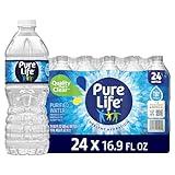 Pure Life Purified Water Bottles, 24 Pack - Still Bottled Water Enhanced with Minerals for a Crisp Taste, Plastic Bottles - 16.9 Fl Oz