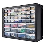 IRIS USA Screw Tool Organizer Small Parts Cabinet Chest, 44-Drawer Hardware Electronics Nuts Bolts Storage Drawers Organization Toolbox Garage Craft Business Teacher Beads Scrapbook Art Hobby - Black