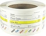 InStockLabels Dissolvable Food Labels - 2” x 3” (500 Labels) - Rotation Food Stickers for Kitchen & Restaurant Supplies - Ideal for Jar, Containers and Freezer Storage, Kitchen Stickers