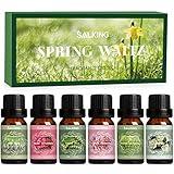 SALKING Spring Fragrance Oils Set, Premium Essential Oils Gift Set for Diffuser, Scented Oil for Soap & Candle Making - After Rain, Fresh Cut Grass, Sweet Pea, Rose Geranium, Cherry Blossom, Gardenia