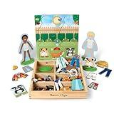 Melissa & Doug Occupations Magnetic Dress-Up Wooden Pretend Play Set (82 pcs) - Magnetic Dress-Up Dolls For Kids