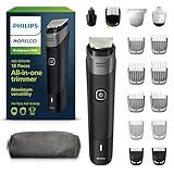 Philips Norelco Multigroom 5000 Series, All-in-One Trimmer, Beard Trimmer and Hair Clipper, 18-Piece Men's Grooming Kit for Beard, Face, Nose, Ear, Body, with Titanium Blades, Travel Pouch, MG5970/49
