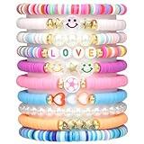 CHENSILAIYI 10pcs Friendship Bracelets for Teen Girls & Women: Beaded, Preppy, Beach Styles - Ideal Gifts