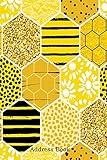 Address Book: Include Alphabetical Index With Seamless geometric pattern with honeycomb Trendy hand drawn textures cover