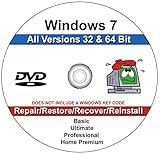 9th & Vine 2 DVDs Compatible With Windows 7 32-64 bit All Versions Professional, Home Premium, Ultimate, Basic. Install To Factory Fresh, Recover, Repair and Restore Boot Disc. Fix PC