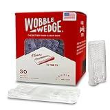 WOBBLE WEDGES Flexible Plastic Shims - Leveling Shims for Home Improvement, Furniture Levelers, Table, and Toilet for Leveling - Made in USA Plastic Wedges Shim for Appliances (Clear, 30-Pack)