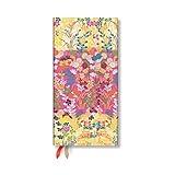 Paperblanks | 2026 Kara-ori Pink | Japanese Kimono | 12-Month Planner | Slim | Horizontal | Elastic Band | 160 Pg | 100 GSM