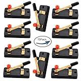 10pcs Single Knife Switch:Used for Physics Laboratory,School Electronic Experimenting,Great for Demos Teaching Basic Principles of Electricity & How a Simple Circuit Works