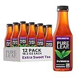 Pure Leaf Iced Tea, Extra Sweet, Real Brewed Tea, 18.5 Fl Oz Bottles (Pack Of 12)
