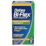 Osteo Bi-Flex Glucosamine Triple Strength Plus Turmeric Supplement with Curcumin for Joint Support and Range of Motion, 40 Day Supply, 80 Coated Tablets, Joint Health Nutritional Supplements