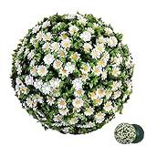 Generic Artificial Plant Topiary Ball 11 Inch Faux Boxwood Balls Outdoor Indoor Garden Spheres Topiary Balls for Front Door Porch Backyard Balcony Patio Wedding Kitchen Party, Floral