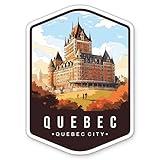 Quebec Canada Quebec City Badge Travel Vinyl Sticker - for Water Bottle Phone Car Tumbler Laptop - Waterproof - 3"