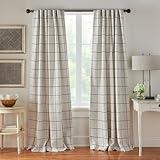 Elrene Home Fashions Brighton Windowpane Plaid Blackout Window Curtain, Living Room and Bedroom Drape with Rod Pocket Tabs, 52" x 84", Indigo, 1 Panel