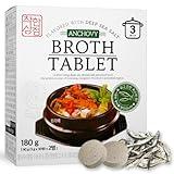 Korean Coin Broth, Soup Tablet Broth 2 BOTTLES, 6.34 Oz Korean Foods, 60 TABLETS, Easy Coin broth Stocks, Anchovy Broth Tablet for Jjigae (60 TABLETS) Value PACK Asian 된장찌개, 잔치국수, 한알코인육수, seafood Instant Comfortable Easy Cooking / Natural Ingredients Instant Broth 2 BOTTLES 6.34 Oz