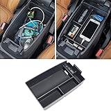 TOPINSTALL Center Console Organizer Compatible with Bronco Sport 2021-2025/Ford Escape 2020-2025 Accessories, Armrest Box Long Compartment Storage Tray Coin Container-Black