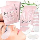 100 Pairs Eyelash Extension Under Eye Gel Pads by Lyon Lash - Lint Free with Aloe Vera Hydrogel Eye Patches, Premium Eyelash Extension Supplies & Beauty Tools, Fit Most Eye Shape, Stick Well