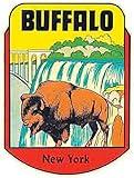 Buffalo New York Yellow Red Vintage Travel Decal Sticker
