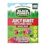 Black Forest, Juicy Burst, Fruit Flavored Snacks, Mixed Fruit Flavors, A Juicy Burst of Natural Flavors, Made with Real Fruit Juice, 0.8 oz 40 ct