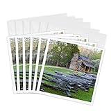 3dRose Greeting Cards - John Oliver Cabin in spring, Great Smoky Mountains NP, Tennessee - 6 Pack - tennessee