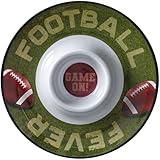 Multicolor Go Fight Win Melamine Chip & Dip Platter - 13" - Perfect for Game Day & Sports Events (1 Pc.)
