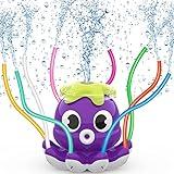 SAMTOP Outdoor Water Spray Sprinkler for Kids and Toddlers, Summer Outside Toys Backyard Games with 8 Wiggle Tubes, Attaches to Garden Hose Splashing Fun Toys for 3 4 5 6 7 8 Year Old Boys Girls Gifts