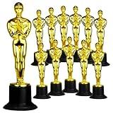 GiftExpress 12-Pack 6" Gold Award Trophy, Award Statues, Statues Trophies for Award Ceremony, Appreciation Gift (Pack of 12)