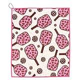 Millie Rose Pickleball Towels in Fashionable Prints - Cute 15x17 inch Microfiber & Cotton Athletic Towels with Carabiner Clip - Pickleball Accessories, Pickleball Gifts (Pickleballers Play)