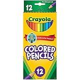 Crayola Colored Pencils, Assorted Colors, Pre-sharpened, Adult Coloring, 12 Count, Gift