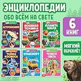 Mini Encyclopedia Set "Explore Everything Around" - Educational Books in Russian for Kids, Covering Space, Military, Transport, Earth, Wonders of The World, 6 Volumes, Recommended Age 6+