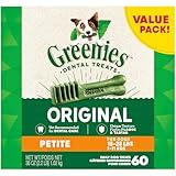 Greenies Original Petite Dental Dog Treats, 36 oz. Pack (60 Treats)