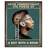 Black African American Wall Art - Inspirational Motivational Classroom Decor - Black Culture Poster - African American Man, Men, Boys, Son - Teacher Gifts - Positive Quotes - Black Pride